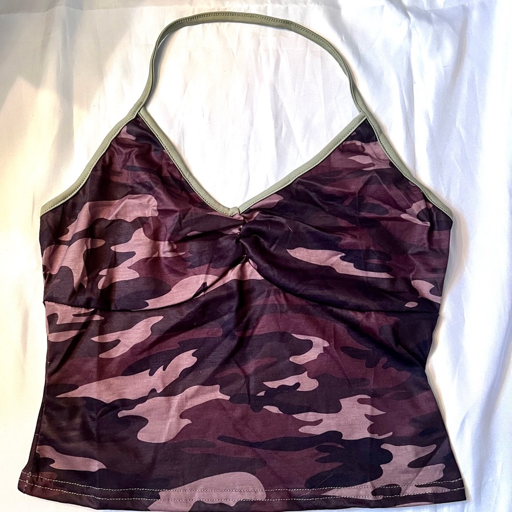 Camo Halter Top